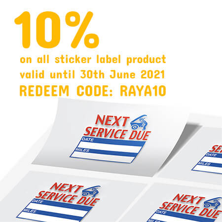10 percent discount on sticker label