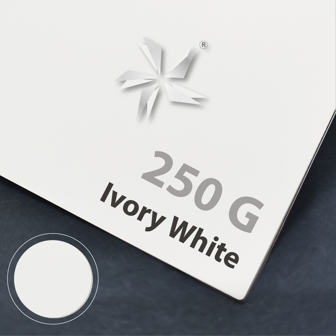 White Ivory Card 250g (White Color Smooth Surface)