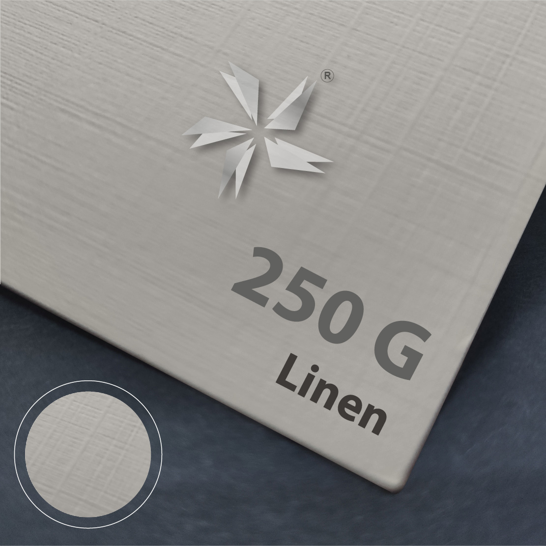 Linen Card 250g (White Color Line Texture)