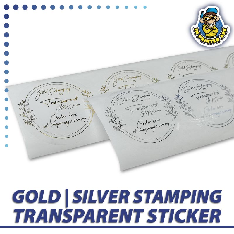 Gold | Silver Stamping Transparent OPP Sticker